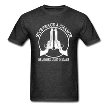 Load image into Gallery viewer, Give Peace A Chance T-Shirt - heather black
