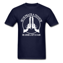 Load image into Gallery viewer, Give Peace A Chance T-Shirt - navy
