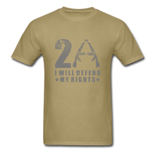 Load image into Gallery viewer, I Will Defend My Rights T-Shirt - khaki
