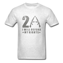 Load image into Gallery viewer, I Will Defend My Rights T-Shirt - light heather gray
