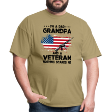Load image into Gallery viewer, I&#39;m A Veteran Nothing Scares Me T-Shirt - khaki

