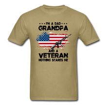 Load image into Gallery viewer, I&#39;m A Veteran Nothing Scares Me T-Shirt - khaki
