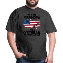 Load image into Gallery viewer, I&#39;m A Veteran Nothing Scares Me T-Shirt - heather black

