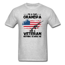 Load image into Gallery viewer, I&#39;m A Veteran Nothing Scares Me T-Shirt - heather gray
