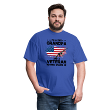 Load image into Gallery viewer, I&#39;m A Veteran Nothing Scares Me T-Shirt - royal blue
