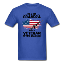 Load image into Gallery viewer, I&#39;m A Veteran Nothing Scares Me T-Shirt - royal blue
