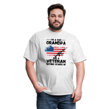 Load image into Gallery viewer, I&#39;m A Veteran Nothing Scares Me T-Shirt - light heather gray
