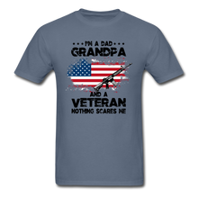 Load image into Gallery viewer, I&#39;m A Veteran Nothing Scares Me T-Shirt - denim
