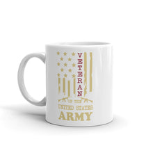 Load image into Gallery viewer, Veteran of the United States Army White glossy mug
