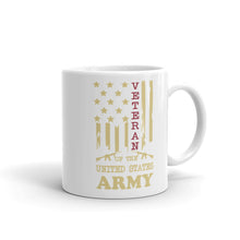 Load image into Gallery viewer, Veteran of the United States Army White glossy mug
