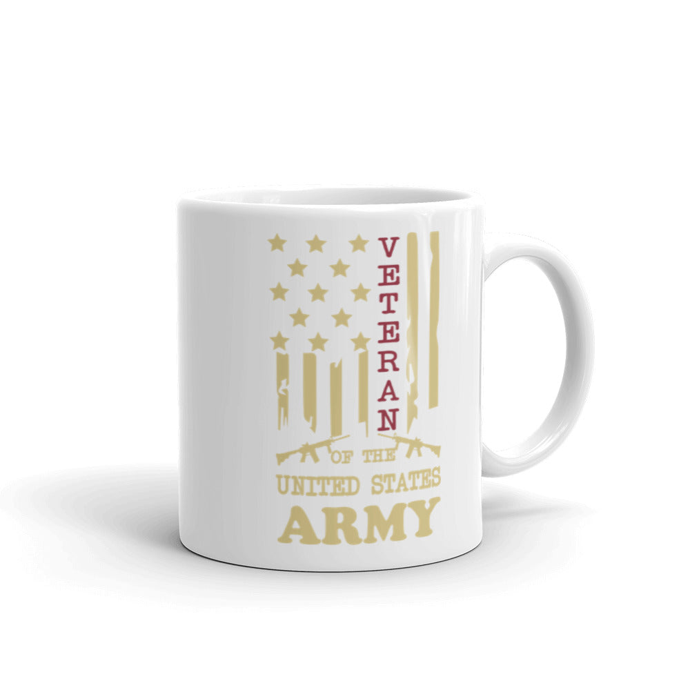 Veteran of the United States Army White glossy mug